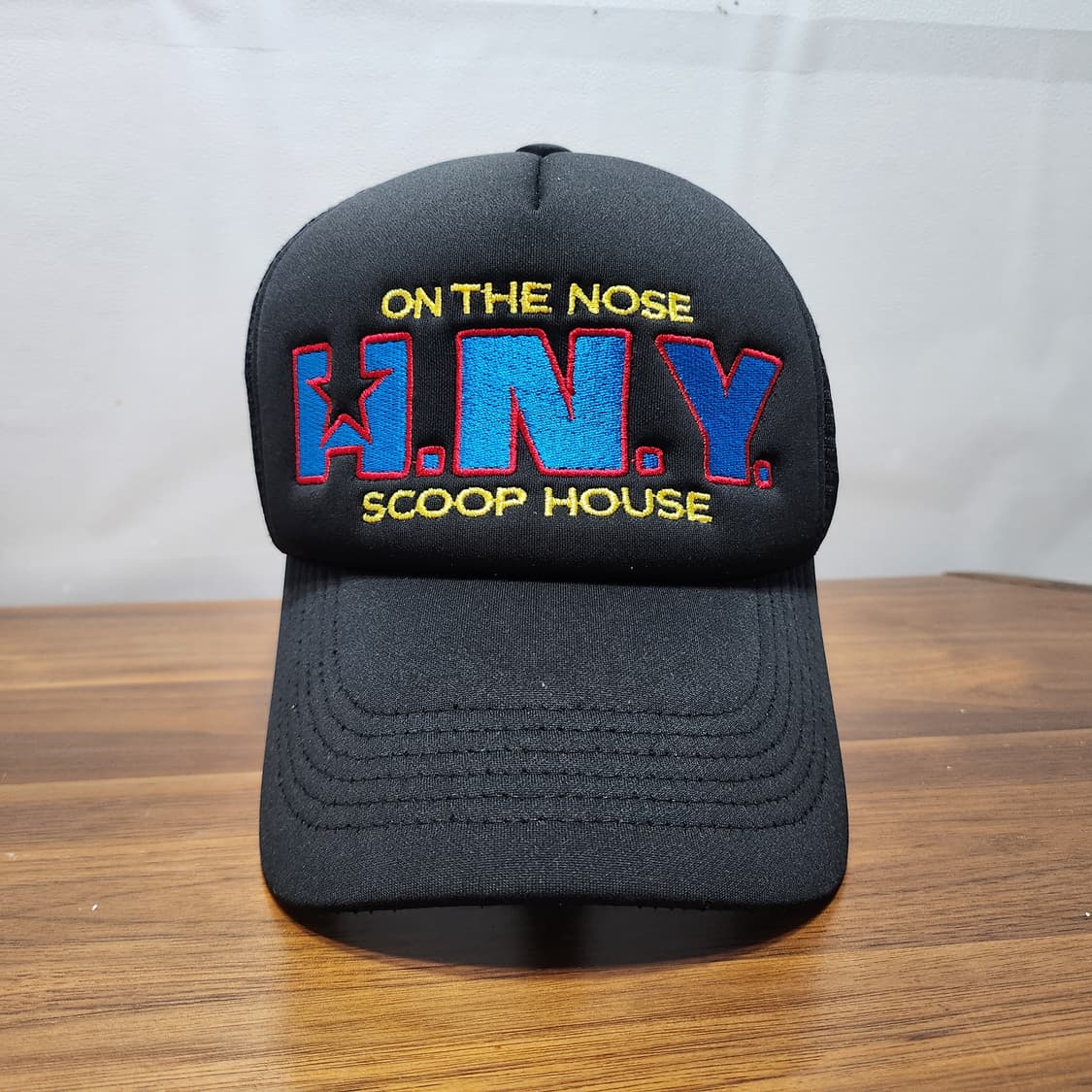 허니스쿱하우스 스타 HNY 트러커 캡 블랙 상품이미지1