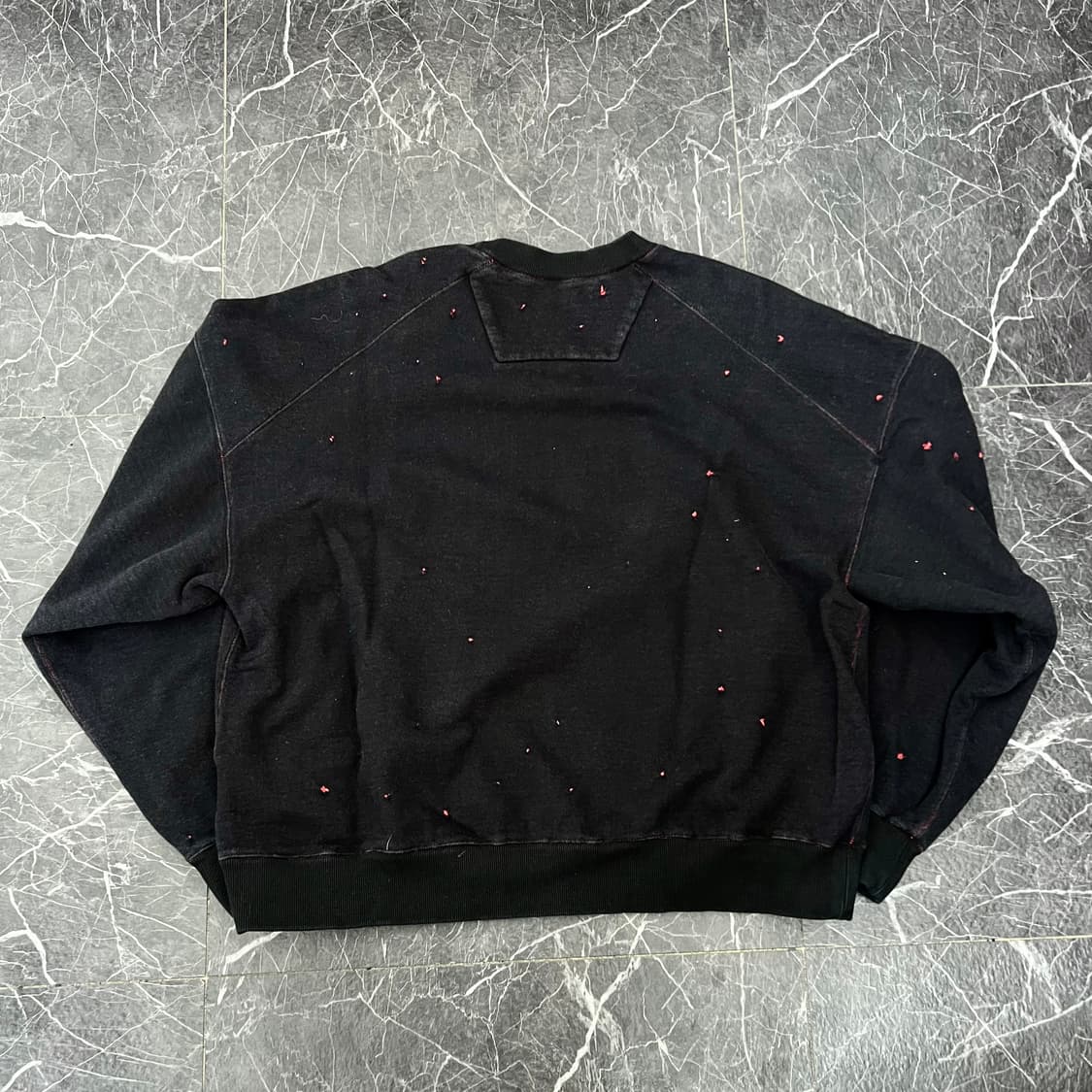 준지 디스트레스드 스웻 셔츠 블랙 상품이미지4