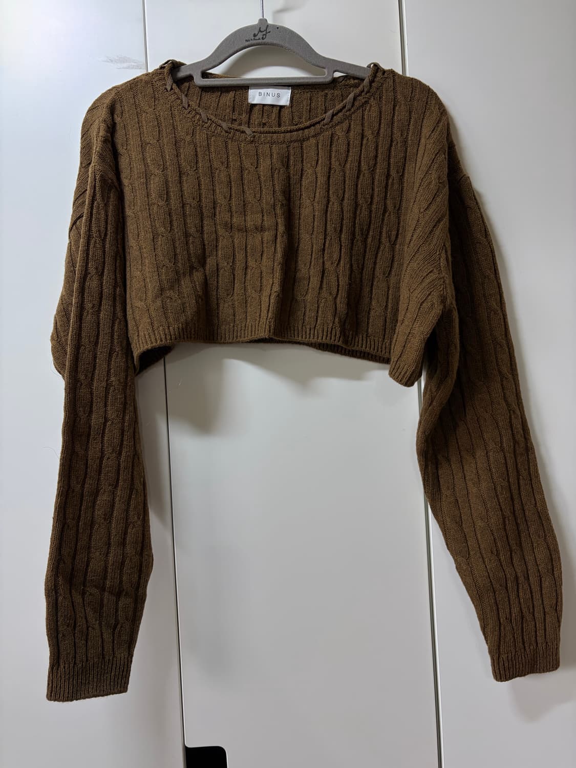 크롭 브라운 니트 (새상품) 상품이미지1