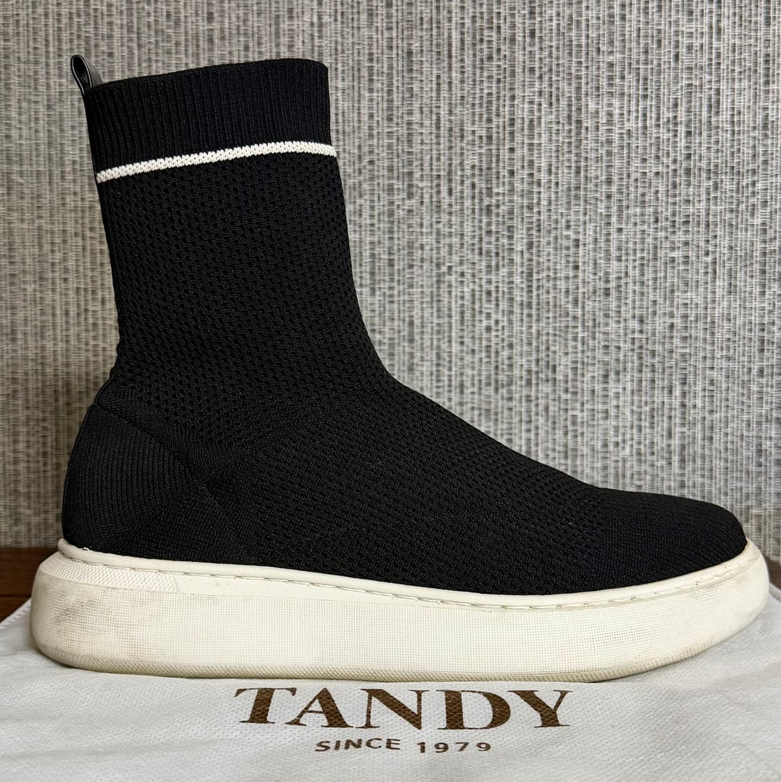 탠디 TANDY 블랙 니트 삭스 부츠 스니커즈 부티 앵클 부츠 235 상품이미지6