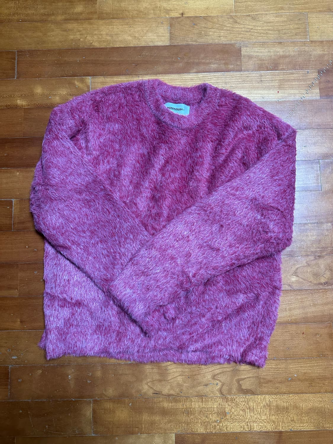 노매뉴얼 퍼즈 헤어리 니트 와인 M 상품이미지1