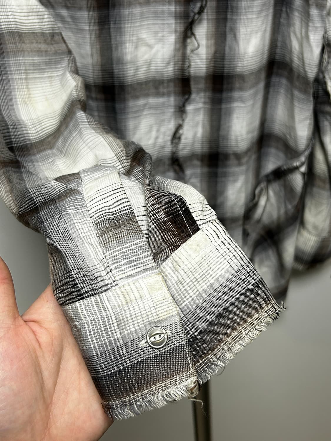 미하라 야스히로 Destroyed Check Shirt 상품이미지8