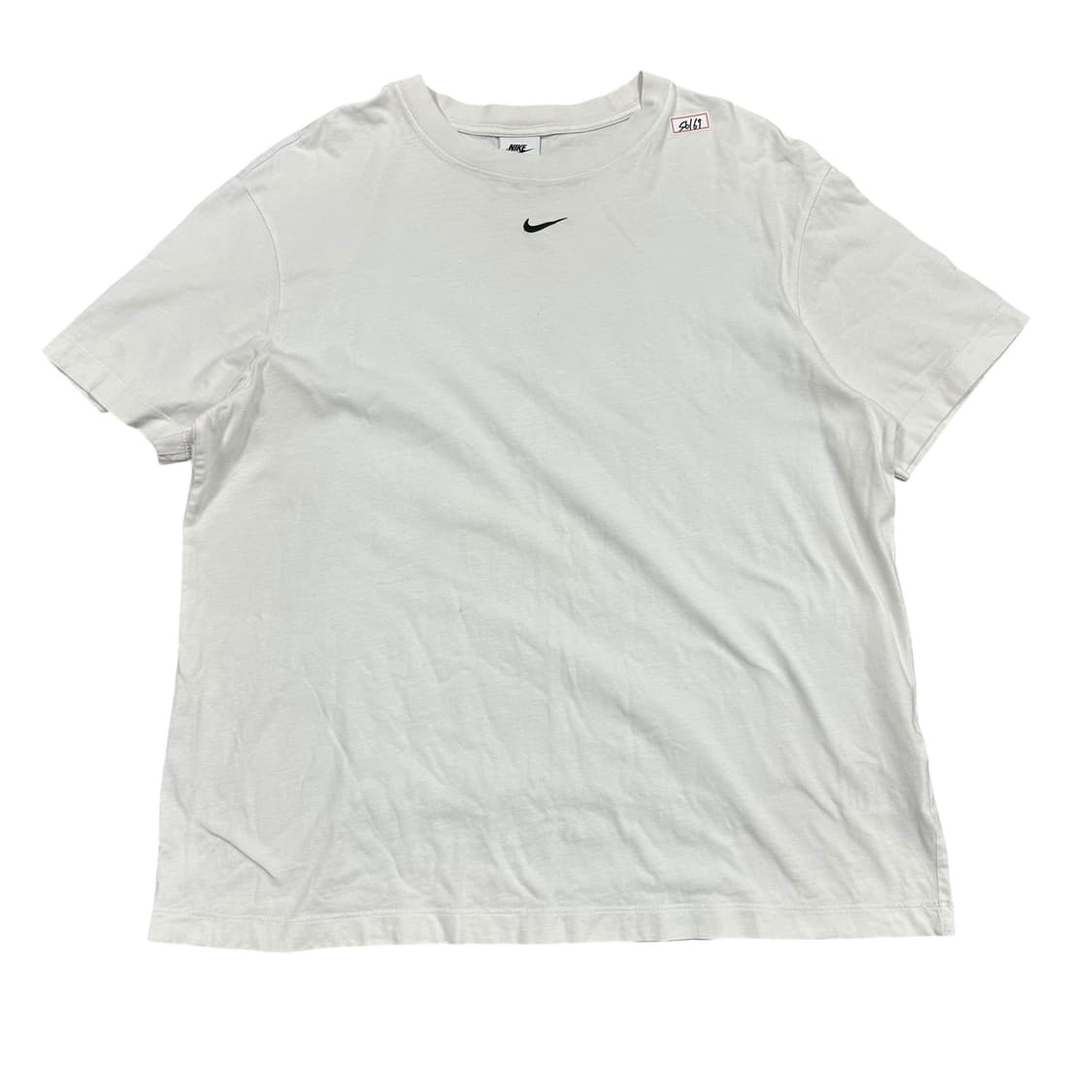 ✨ (바배) 나이키 센터 스우시 화이트 반팔티  상품이미지1