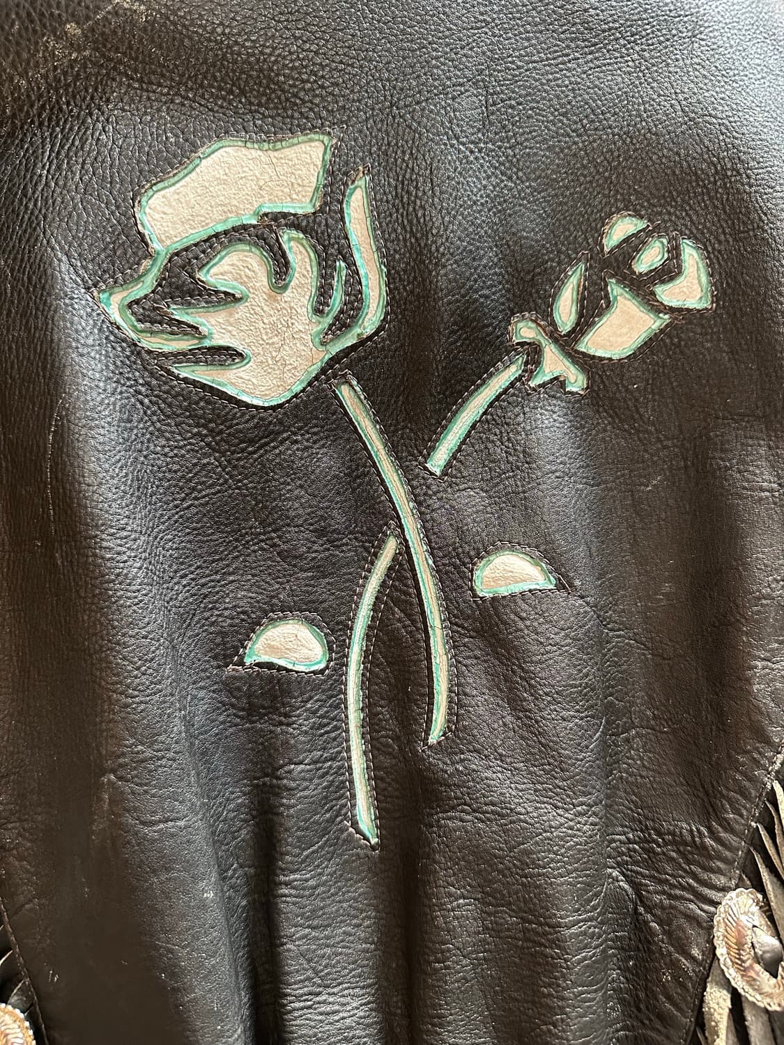 Route 66 '사우스웨스트 로즈' 비즈 프린지 라이더 자켓 (36) 상품이미지7