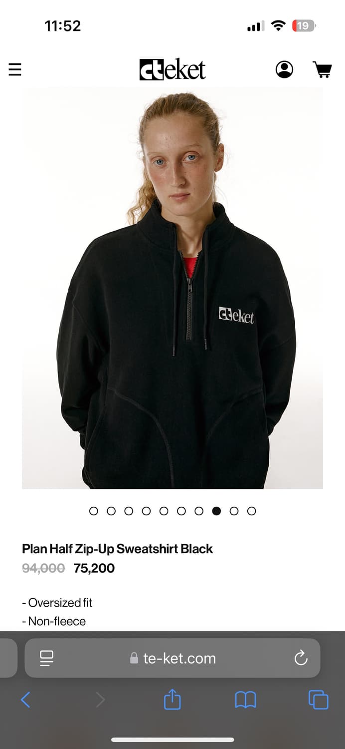 teket 테켓 아노락 맨투맨 새상품 상품이미지2