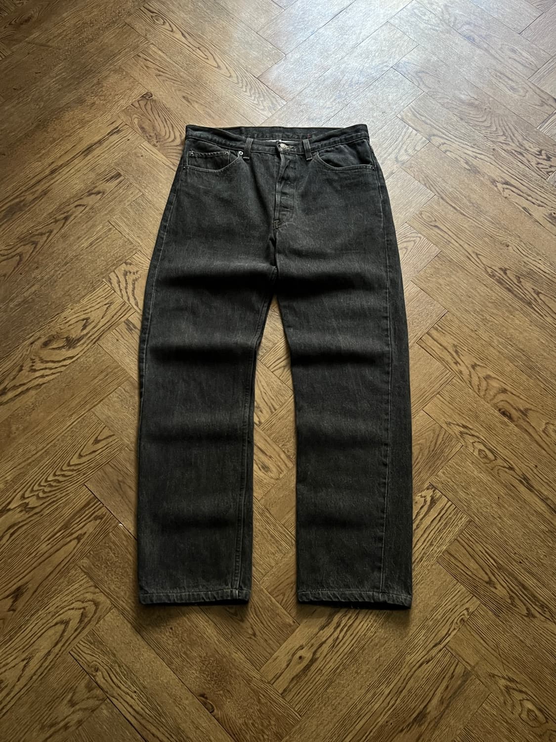 [33]90's 리바이스 501 Made in USA 흑청 데님팬츠 S5 상품이미지2