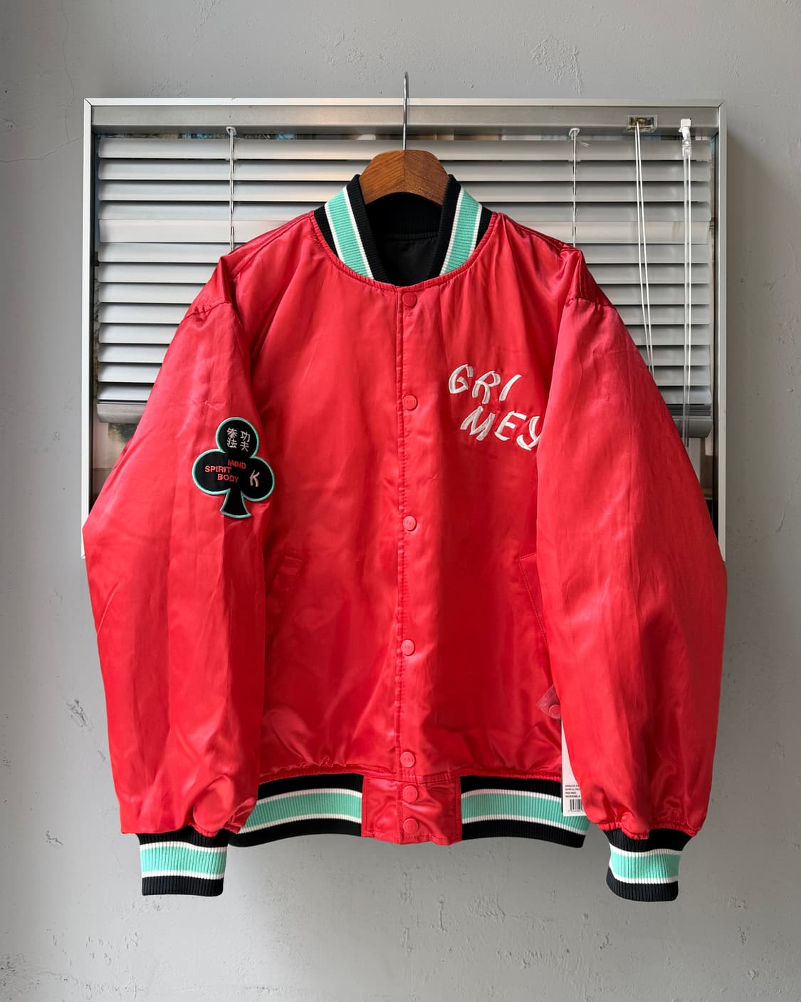 GRIMEY reversible satin bomber jacket 상품이미지5