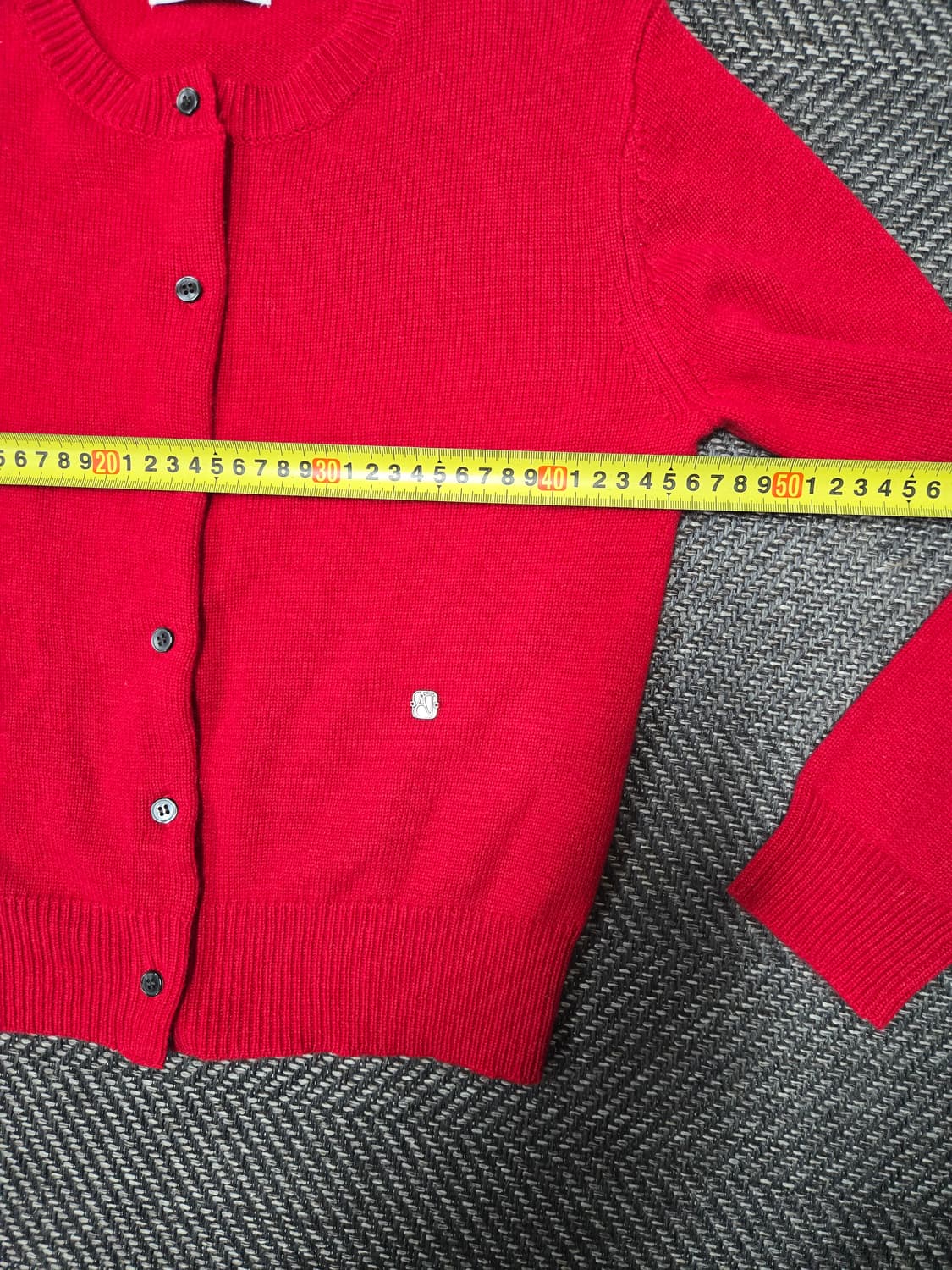 아티드 ARTID 24ss 캐시미어10%울90% 레드 라운드넥 가디건 상품이미지7