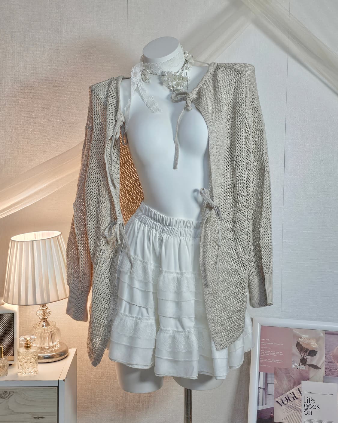Beige mori look style set 상품이미지5