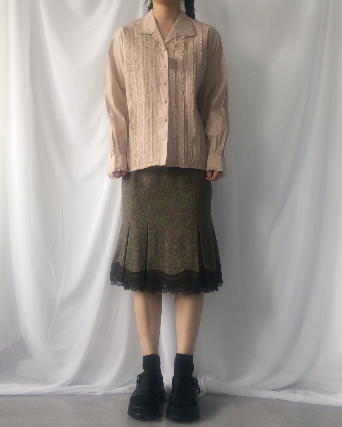 Frill point shirt jacket 상품이미지5