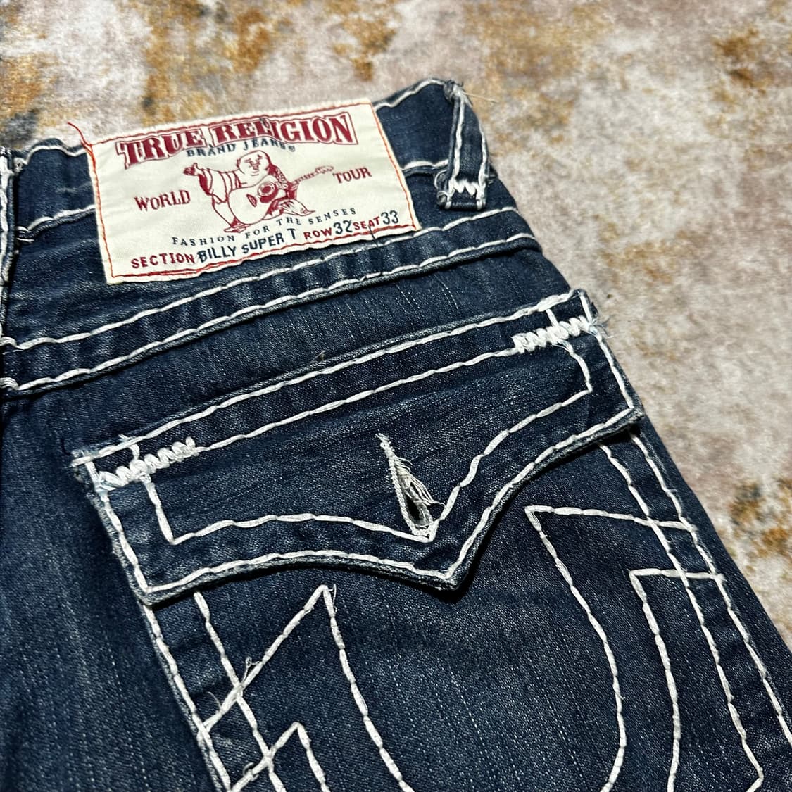 트루릴리전 빌리 슈퍼 티 데님 반바지 상품이미지3