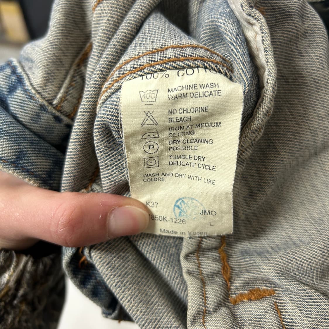 리바이스 레드탭 빈티지 중청 워싱 데님 트러커 자켓 상품이미지7