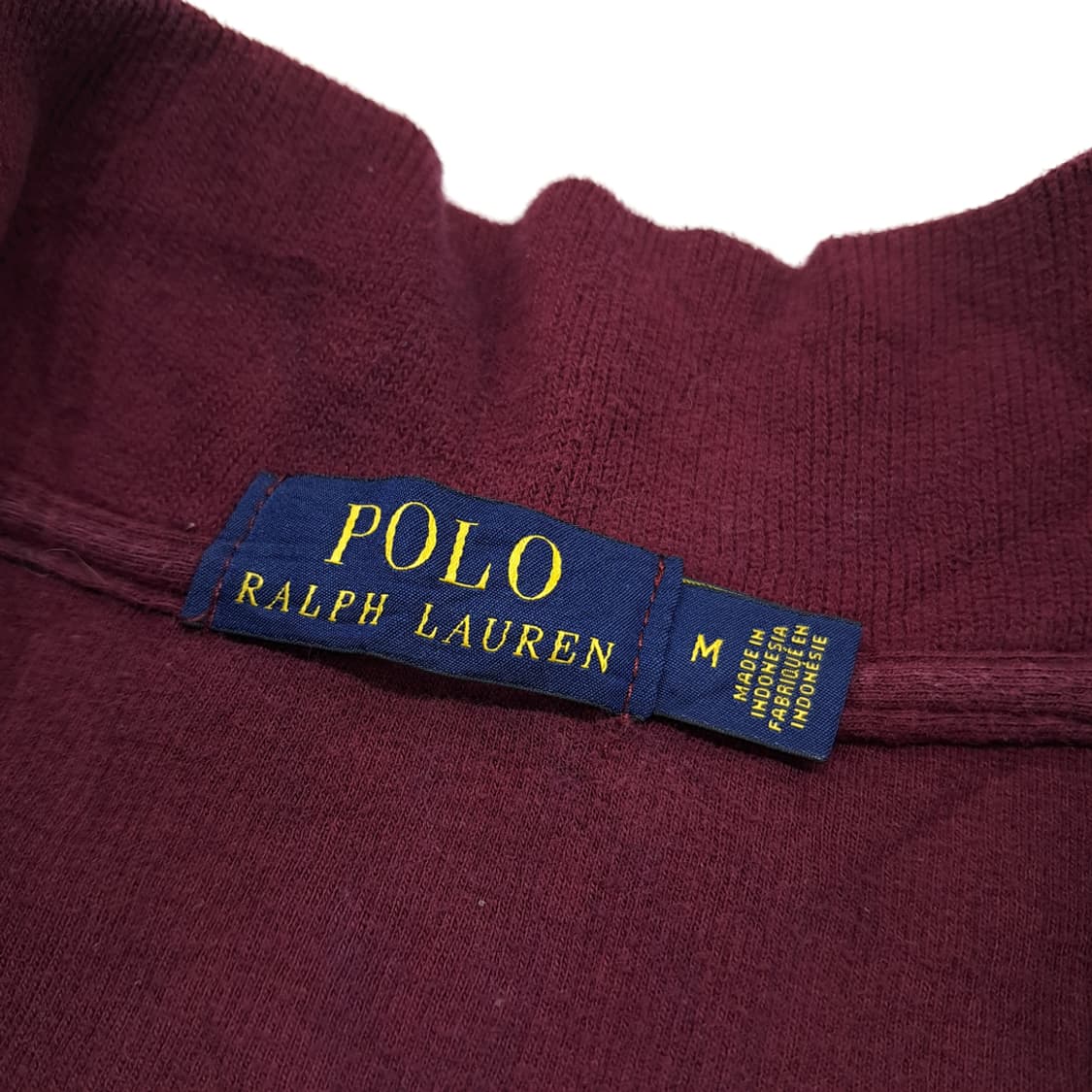 CN792 M 폴로 랄프로렌 버건디와인 하프집업 긴팔 니트 스웨터 상품이미지4