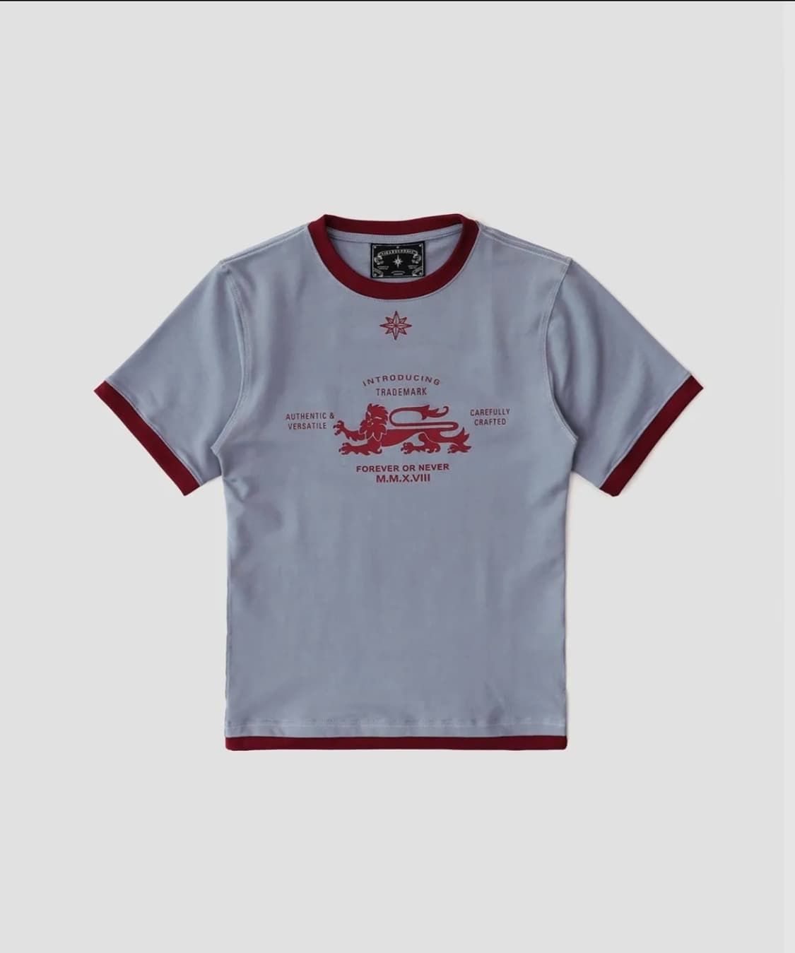 배드블러드 라이온 져지 링거 티셔츠 - 퍼플그레이  상품이미지1