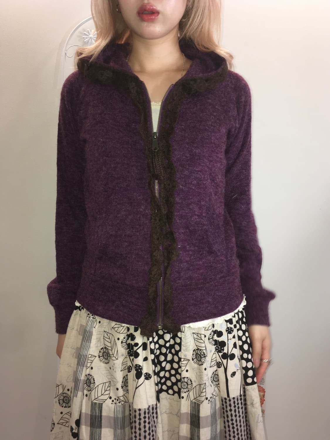 jpn vintage pinterest purple hood knitzi 상품이미지2