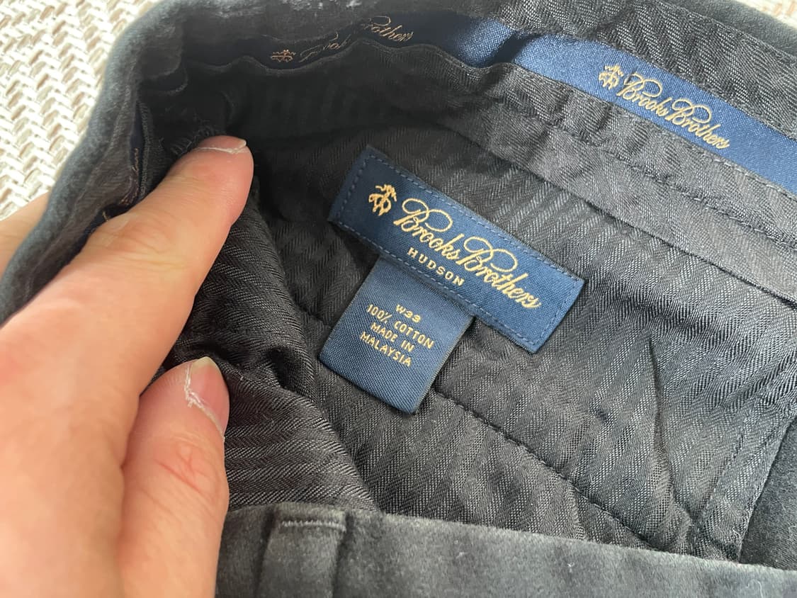 브룩스브라더스 블랙 피치드코튼 팬츠 J03540 상품이미지3