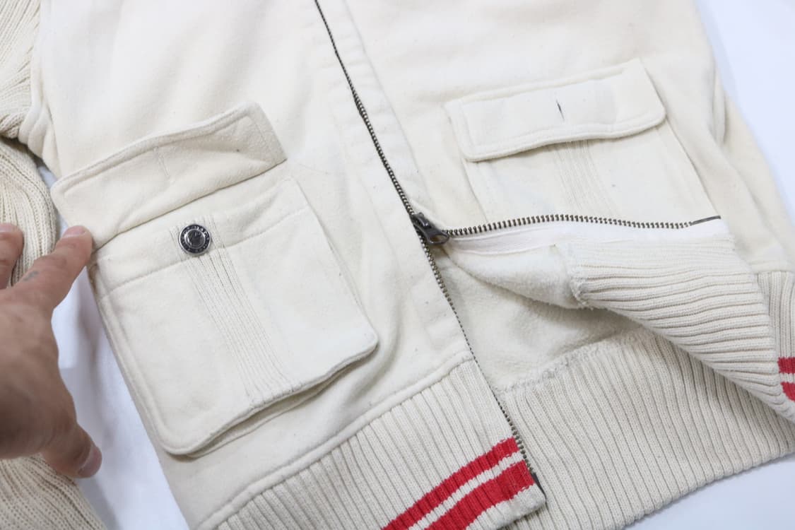 RUSTY 루스티 빈티지 니트 슬리브 하이넥 집업 자켓 (M-L) 상품이미지6