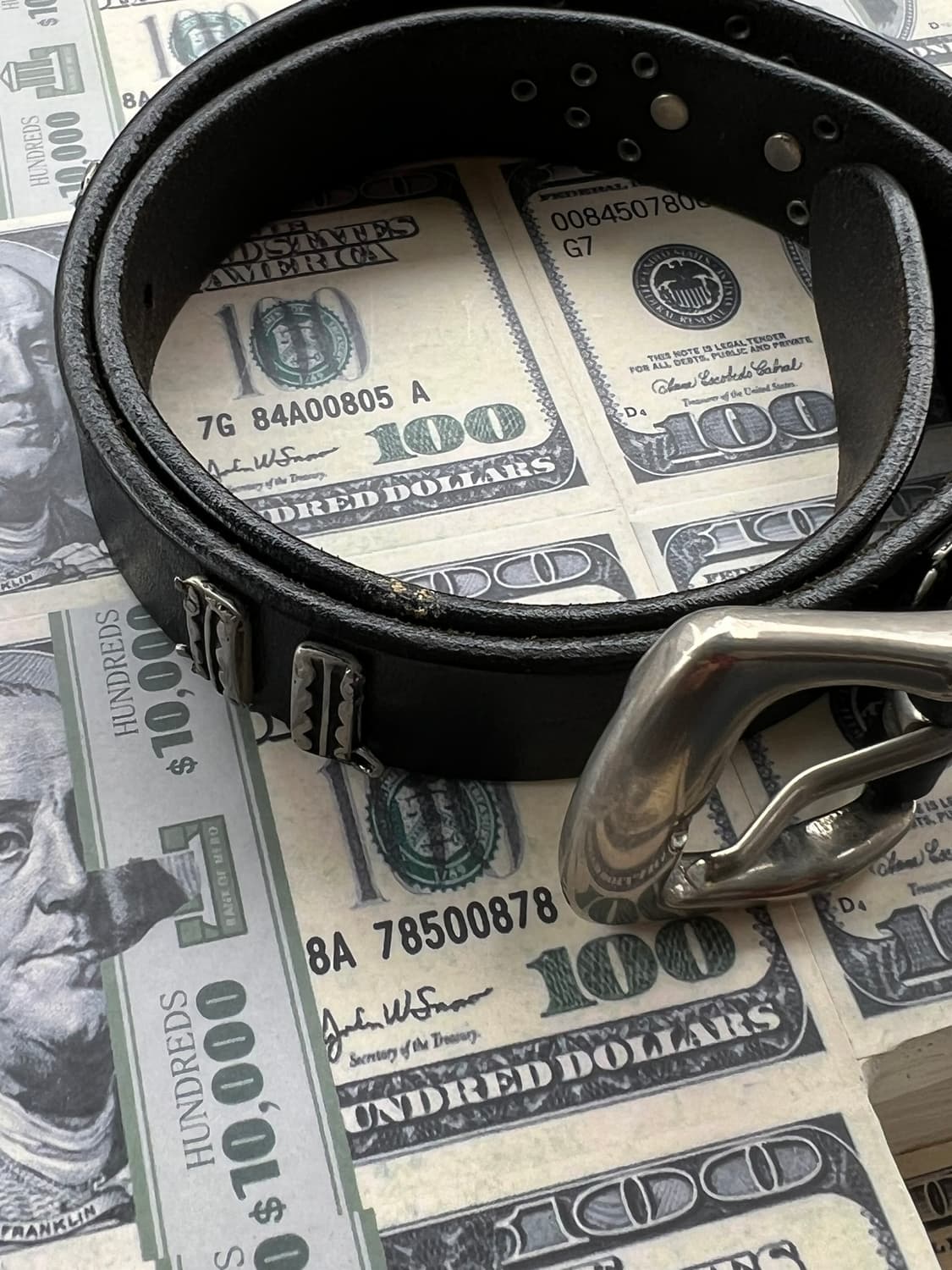 90's 이스탄테 베르사체 빈티지 스터드 레더 벨트 상품이미지2