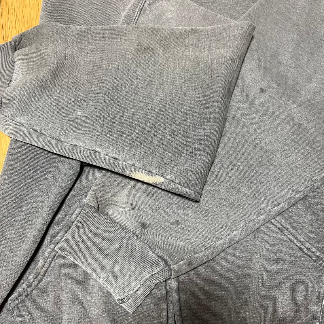 [XL] 90s 빈티지 러셀 후드집업 페이디드 그레이 상품이미지5