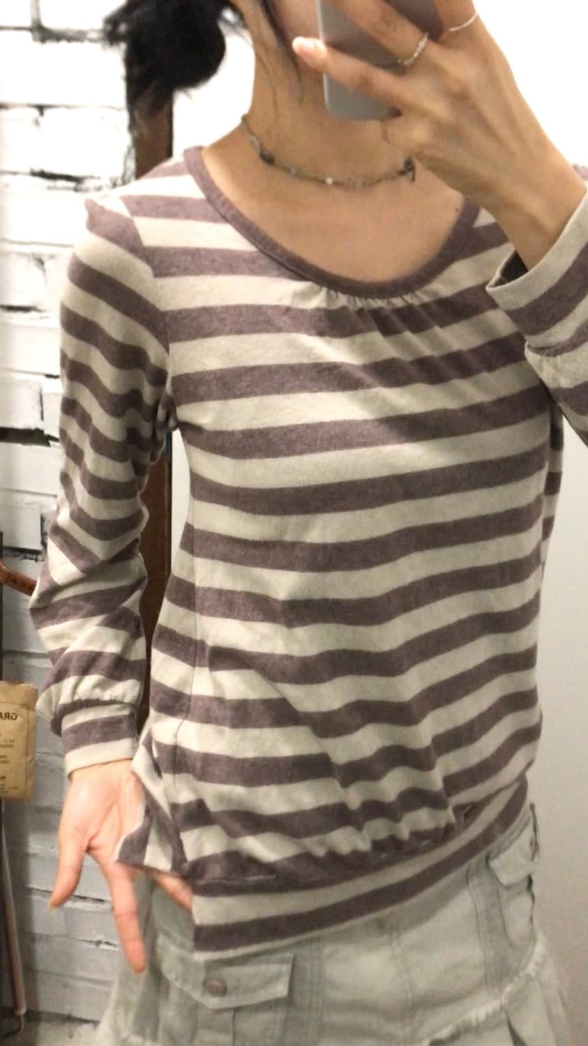 레그브라운 스트라이프 롱슬리브 상품이미지5