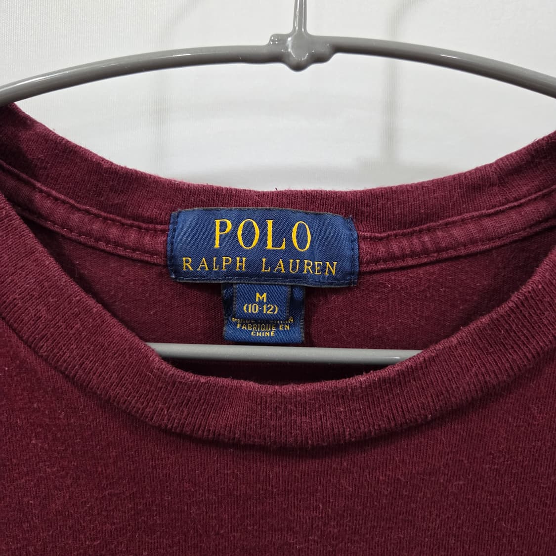 폴로랄프로렌 키즈 버건디 반팔티 M(10-12) 상품이미지3