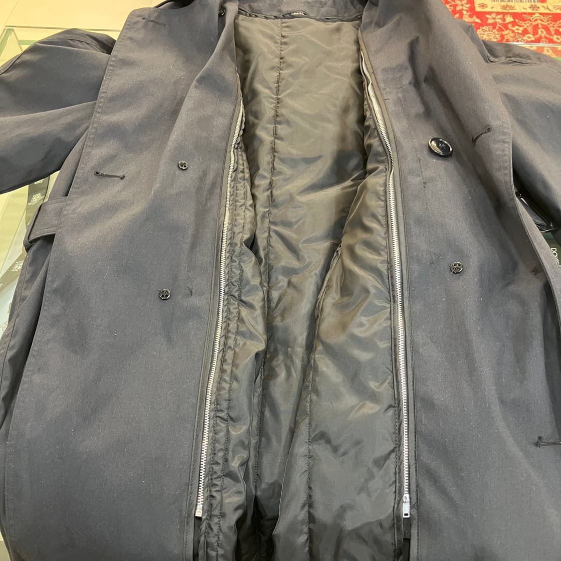 네이비 트렌치 군용코트 42L 상품이미지5