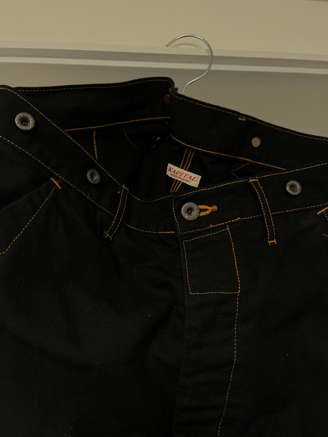 캐피탈 데님 럼버 팬츠 블랙 상품이미지2