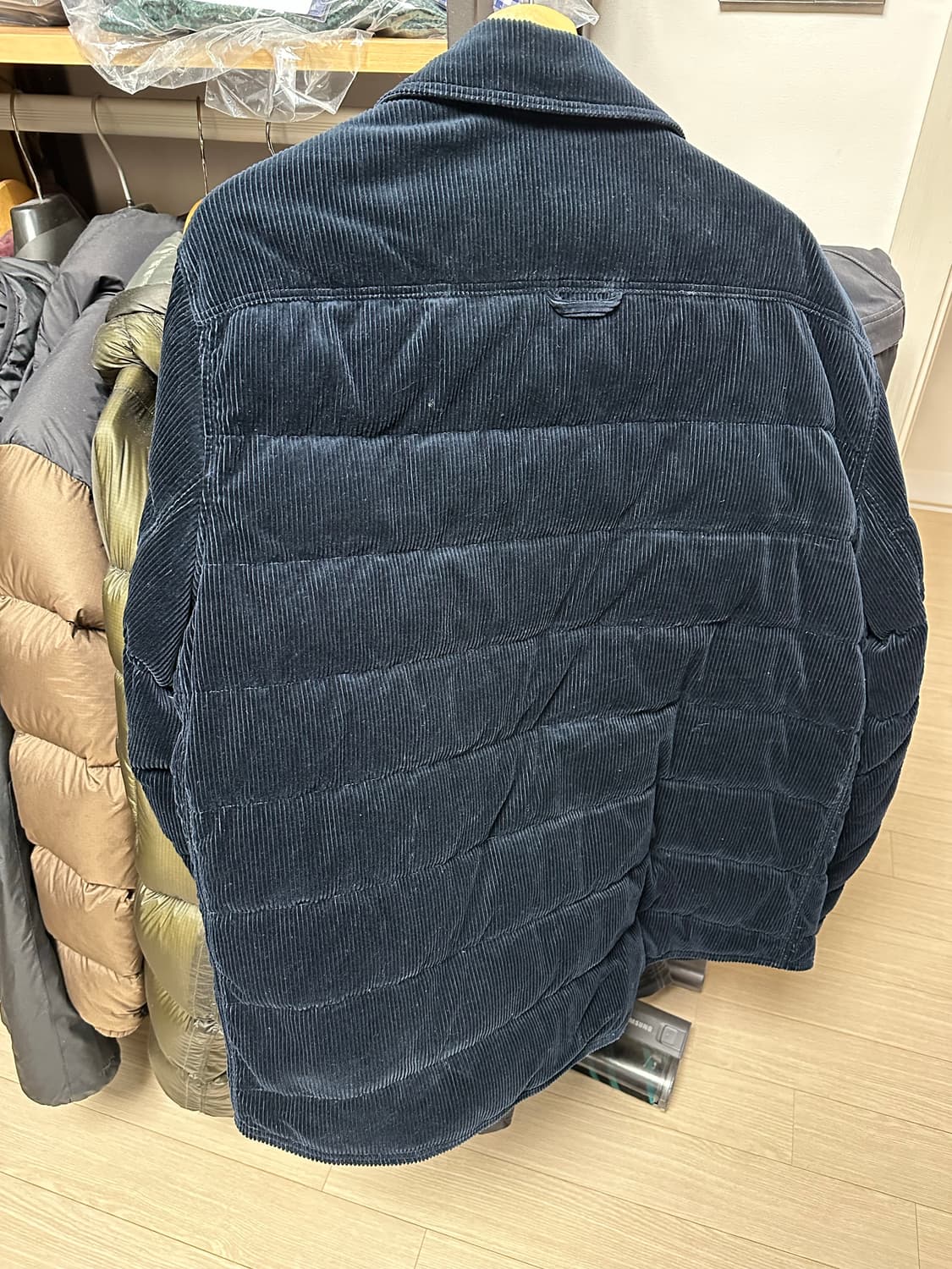 폴로 코듀로이 다운 패딩 셔츠 네이비 XL 상품이미지3