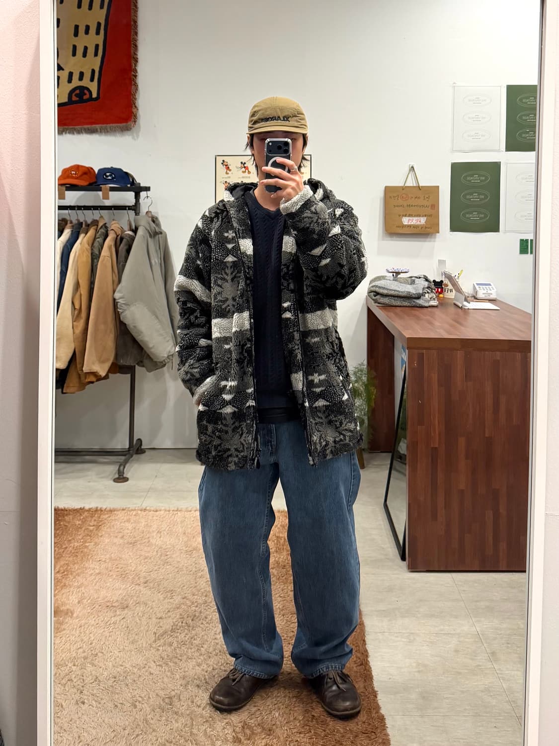 Piko 피코 빈티지 에스닉 플리스 집업 파카 상품이미지2