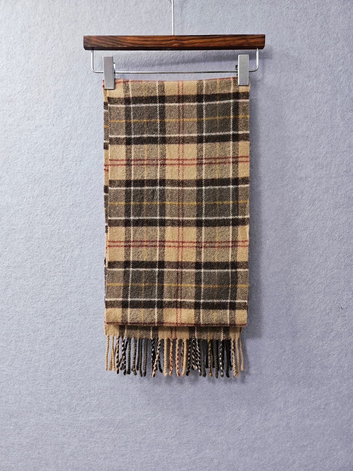 바버 램스울 타탄체크 머플러 상품이미지5