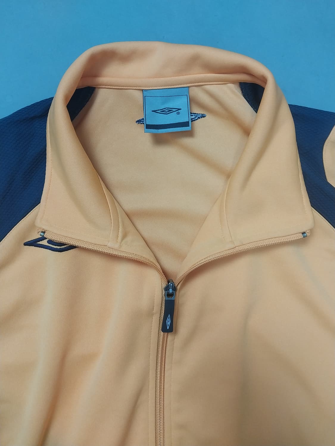 [2XL] 엄브로 오렌지 네이비 배색 저지 트랙탑 자켓 상품이미지2