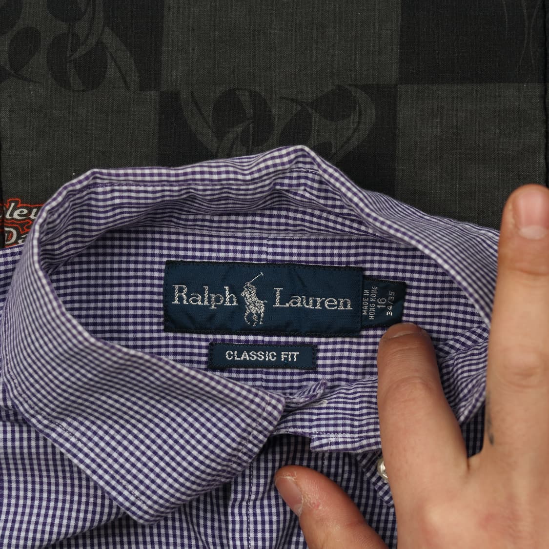 폴로 깅엄 체크 셔츠 XL B76 상품이미지3