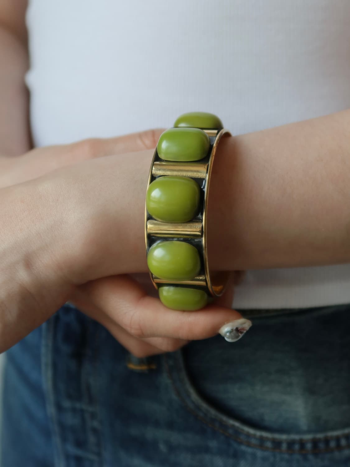 olive stone bangle 상품이미지3