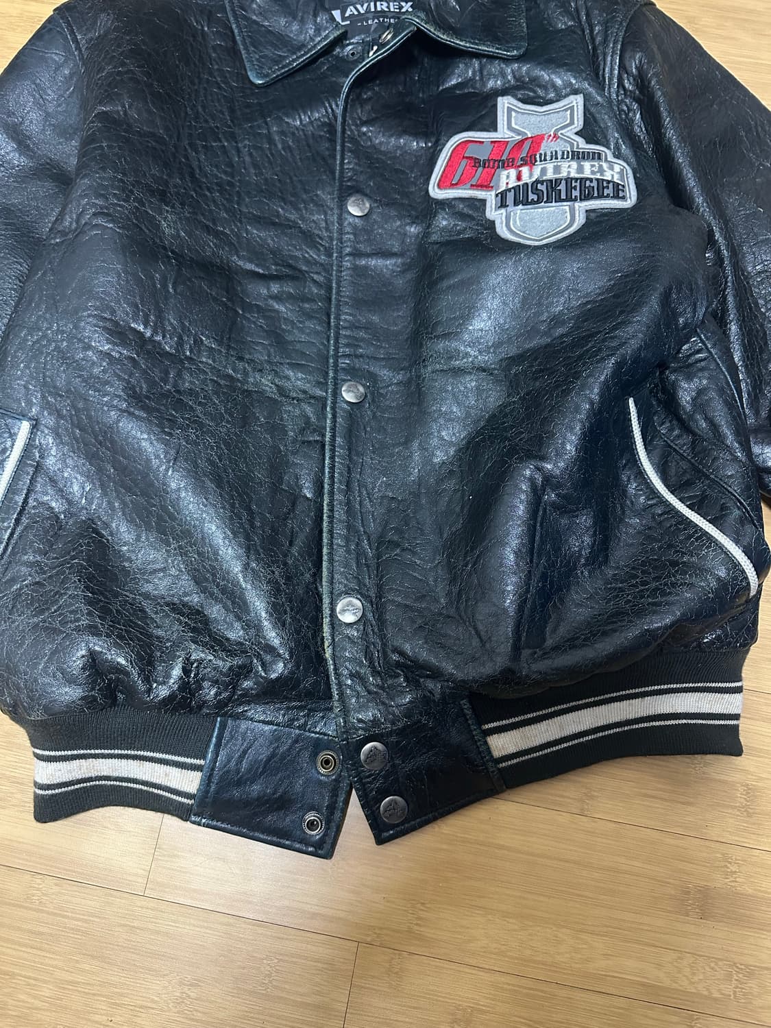 아비렉스 레더 바시티 자켓 상품이미지3