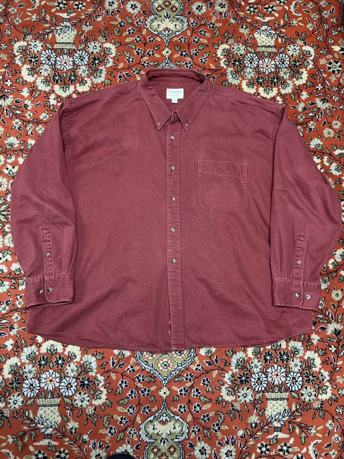 [4XL] 카벨라스 빅사이즈 워크 셔츠 버건디 상품이미지1