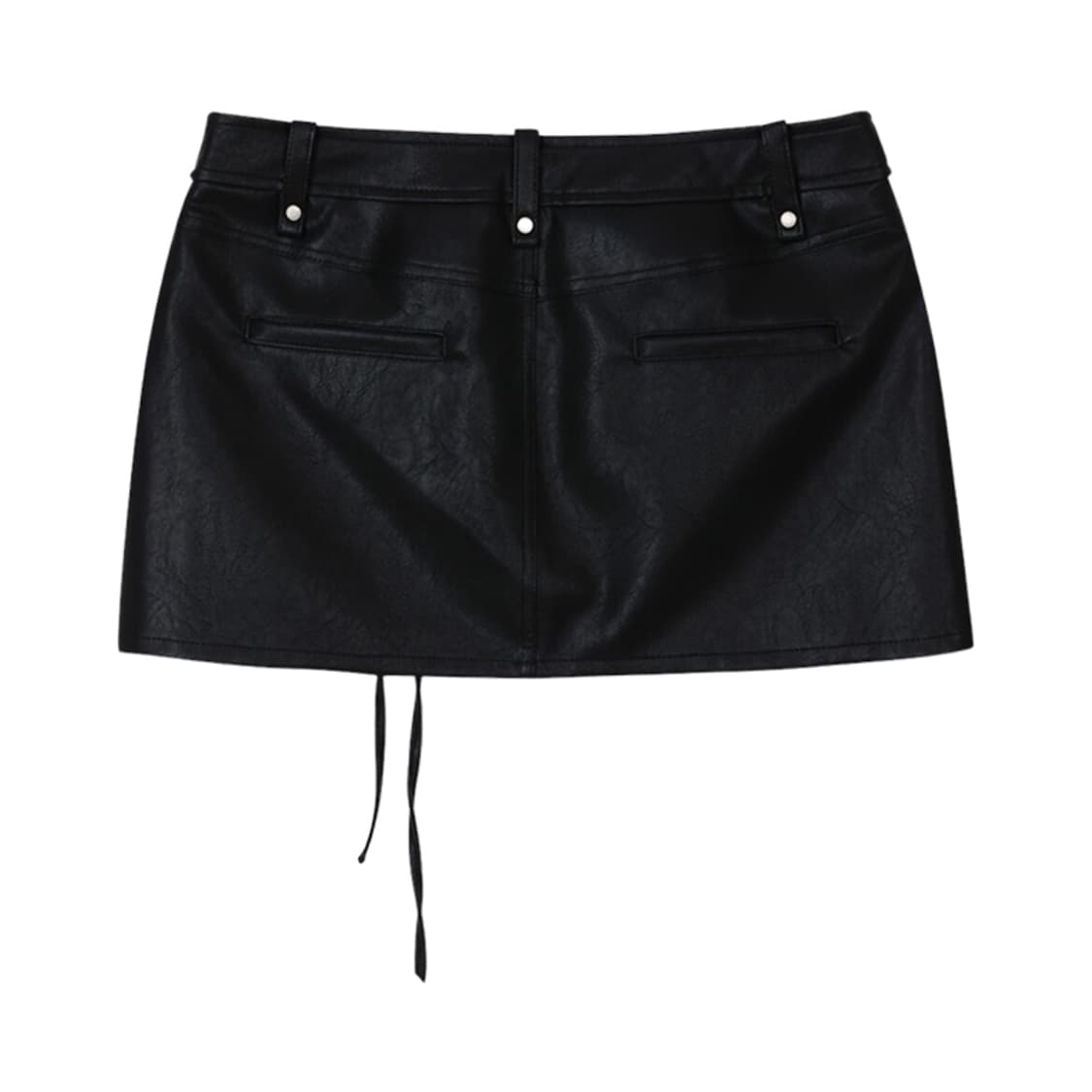 보헤미안서울 Low Cargo Mini Skirt 로우 카고 레더 스커트 상품이미지2