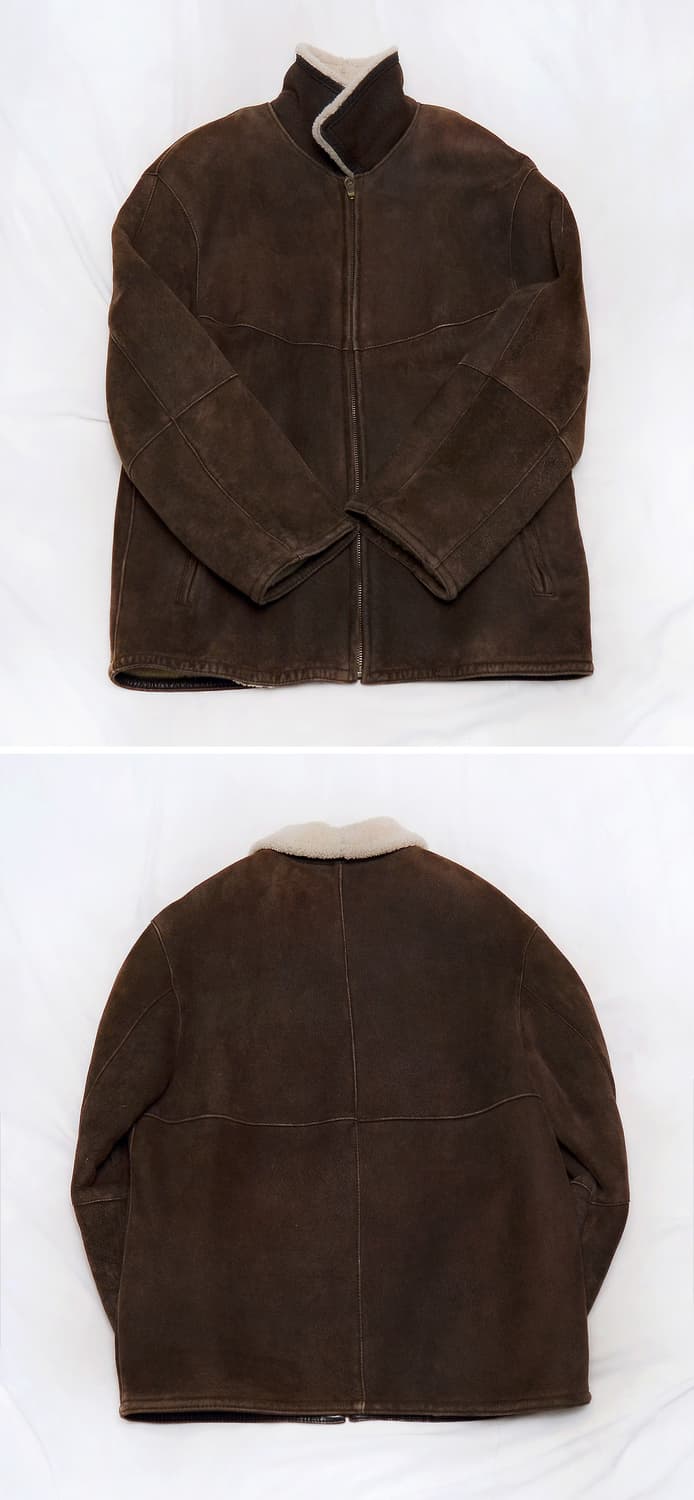 신세계 백화점 천연 양가죽 스웨이드 시어링 무스탕 코트 자켓 (100+) 상품이미지3