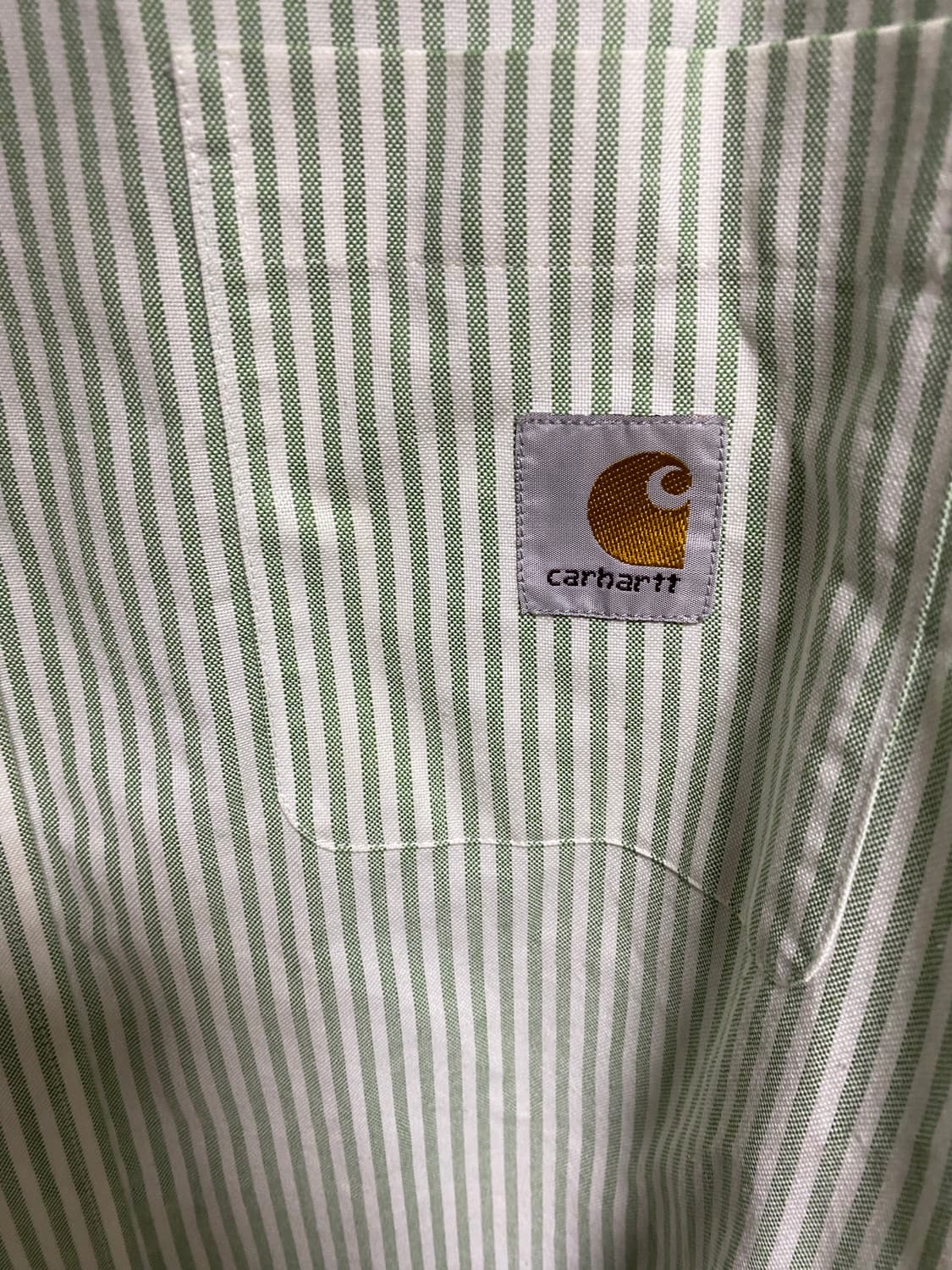 칼하트(Carhartt)녹색 스트라이프 긴팔 셔츠 XXL 상품이미지4