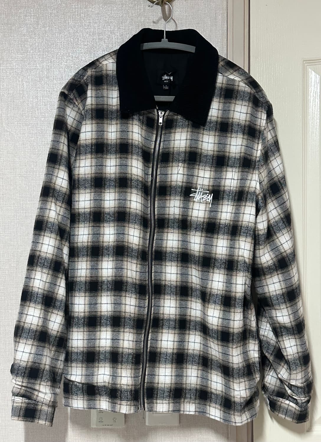 (새상품) 스투시 프랭크 플레이드 집업 셔츠 토프 상품이미지2