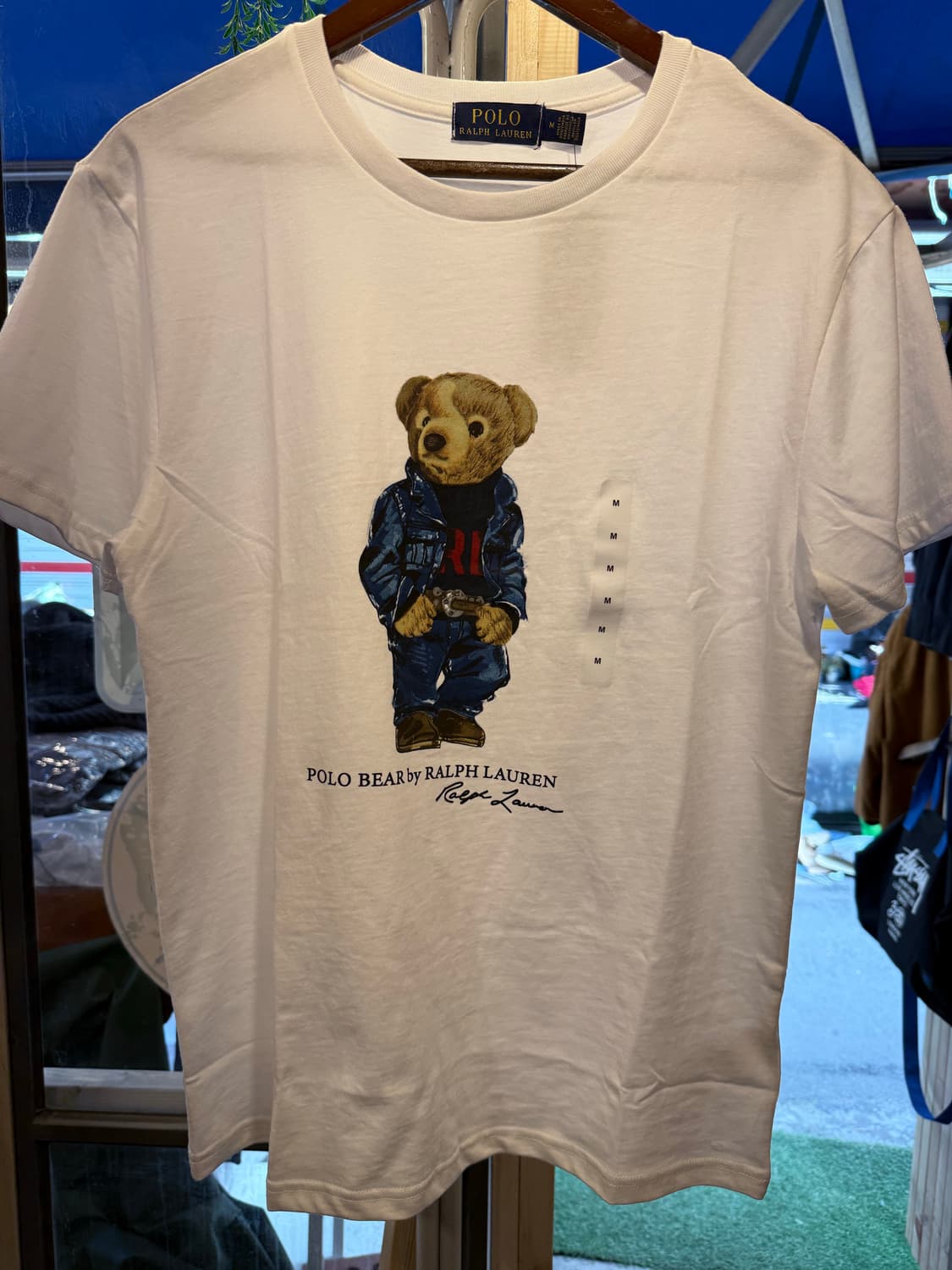 폴로 랄프로렌 코튼 베어 화이트 반팔티 상품이미지1