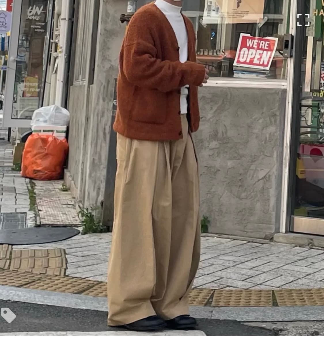 [S]Coor 헤어리 알파카 가디건/브릭멜란지 상품이미지3