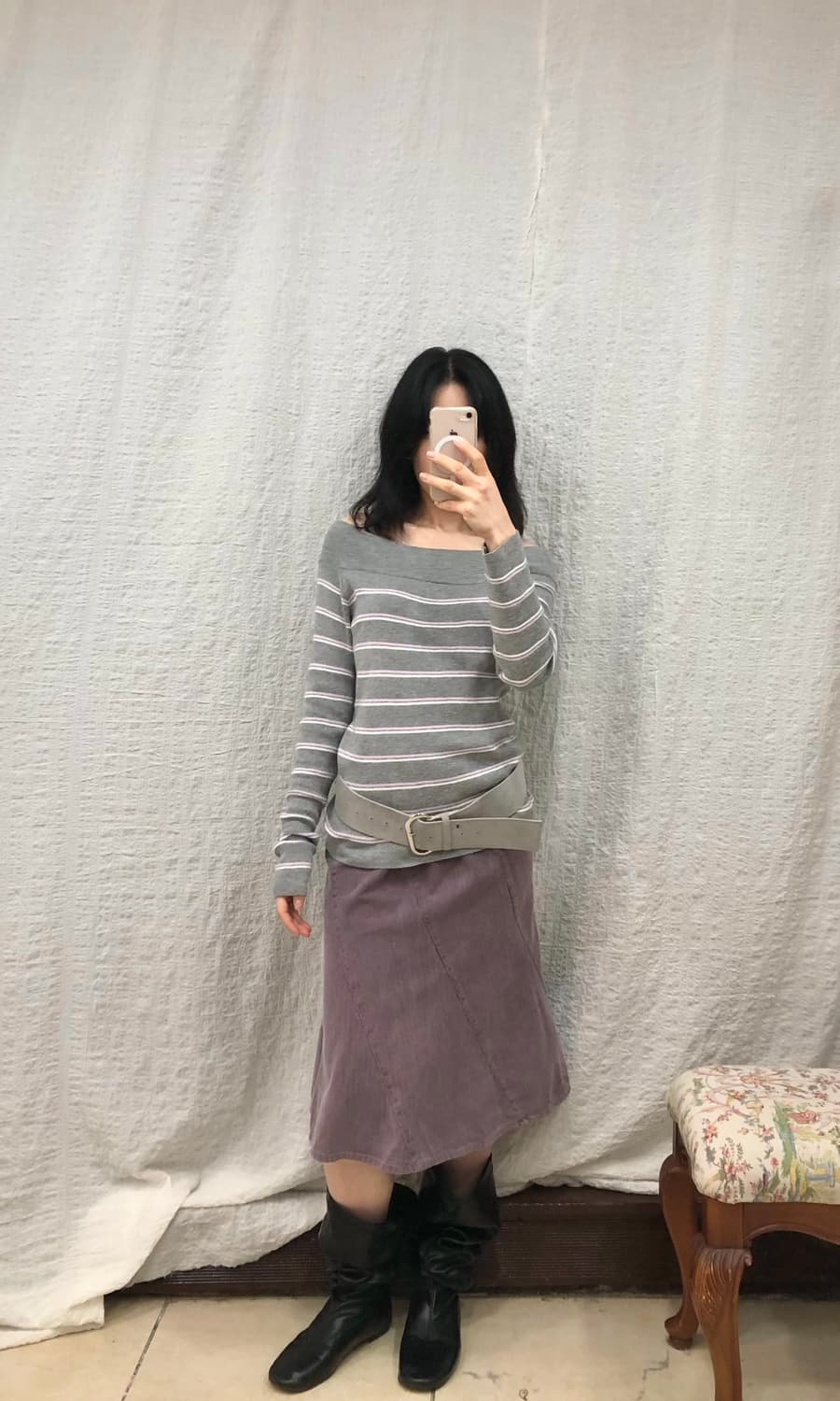 lavender wave midi skirt 상품이미지2