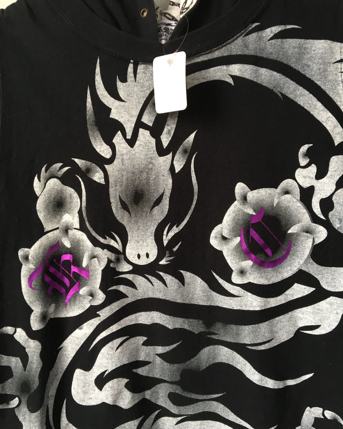 Dragon printing hood sleeveless 상품이미지5