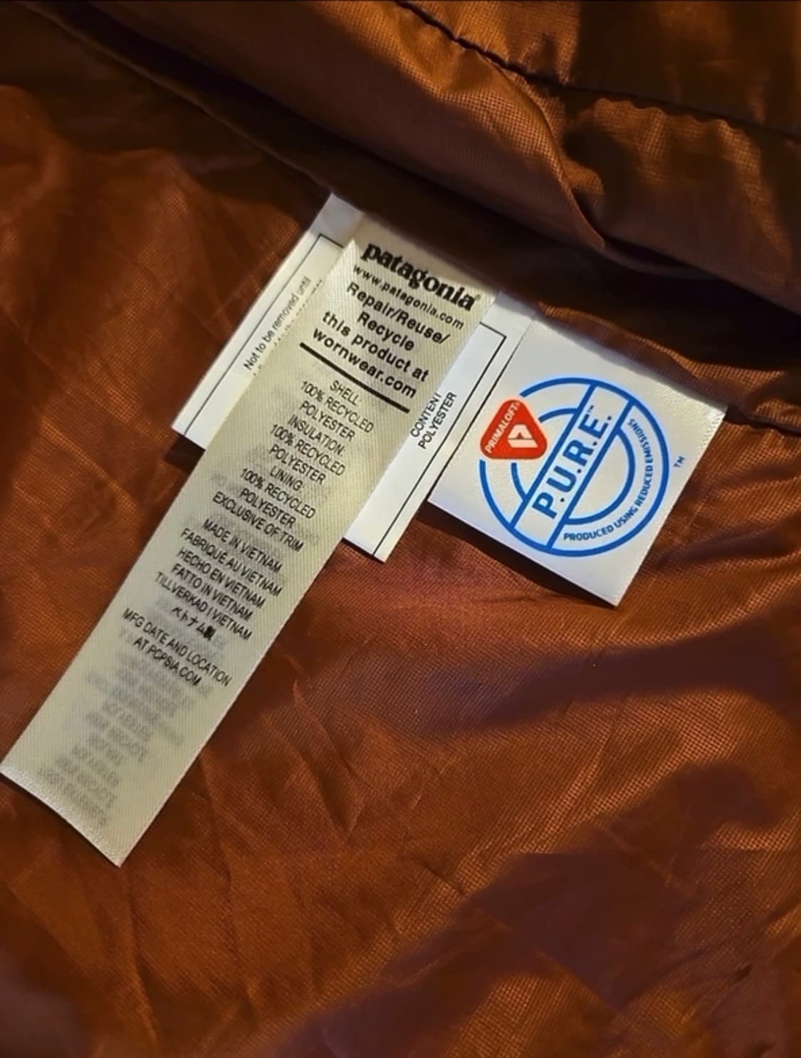 파타고니아 나노퍼프(nano puff) burnished red  XL 상품이미지10