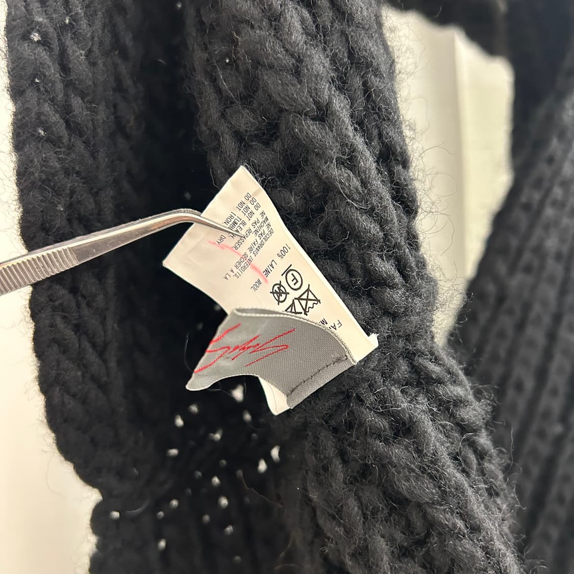 요지 야마모토 NOIR 울 니트 스톨 상품이미지2