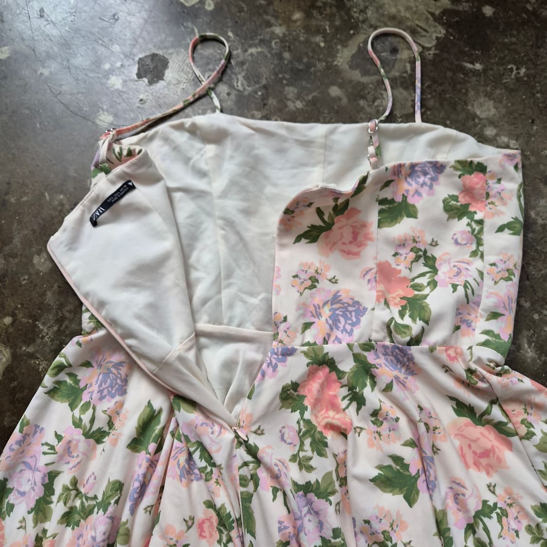 L) ZARA 자라 플라워 패턴 원피스 상품이미지6