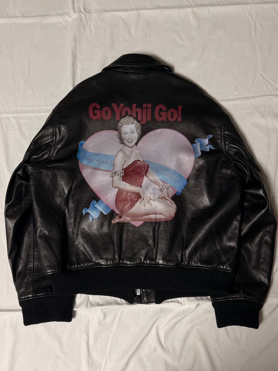 [M] 요지 야마모토 “Go Yohji Go!” 레더 봄버 자켓 상품이미지1