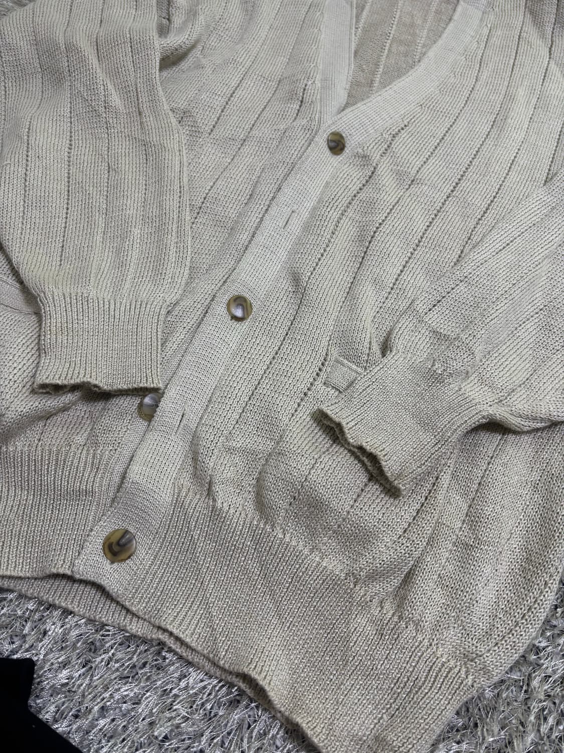 일본판 MITSUMINE 린넨100프로 가디건 사이즈 105 상품이미지4