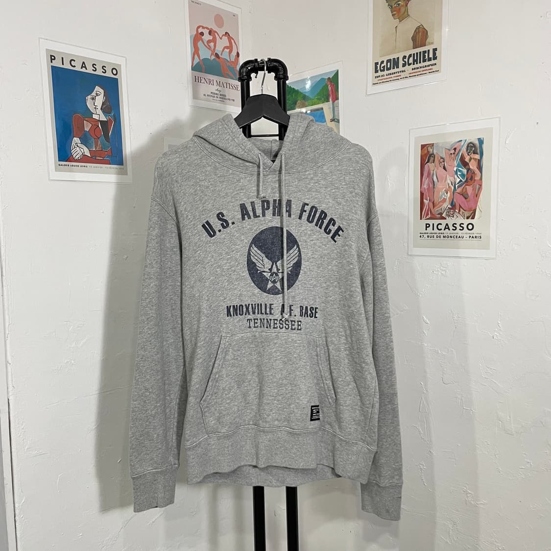 알파인더스트리 레터링 후드티 상품이미지2