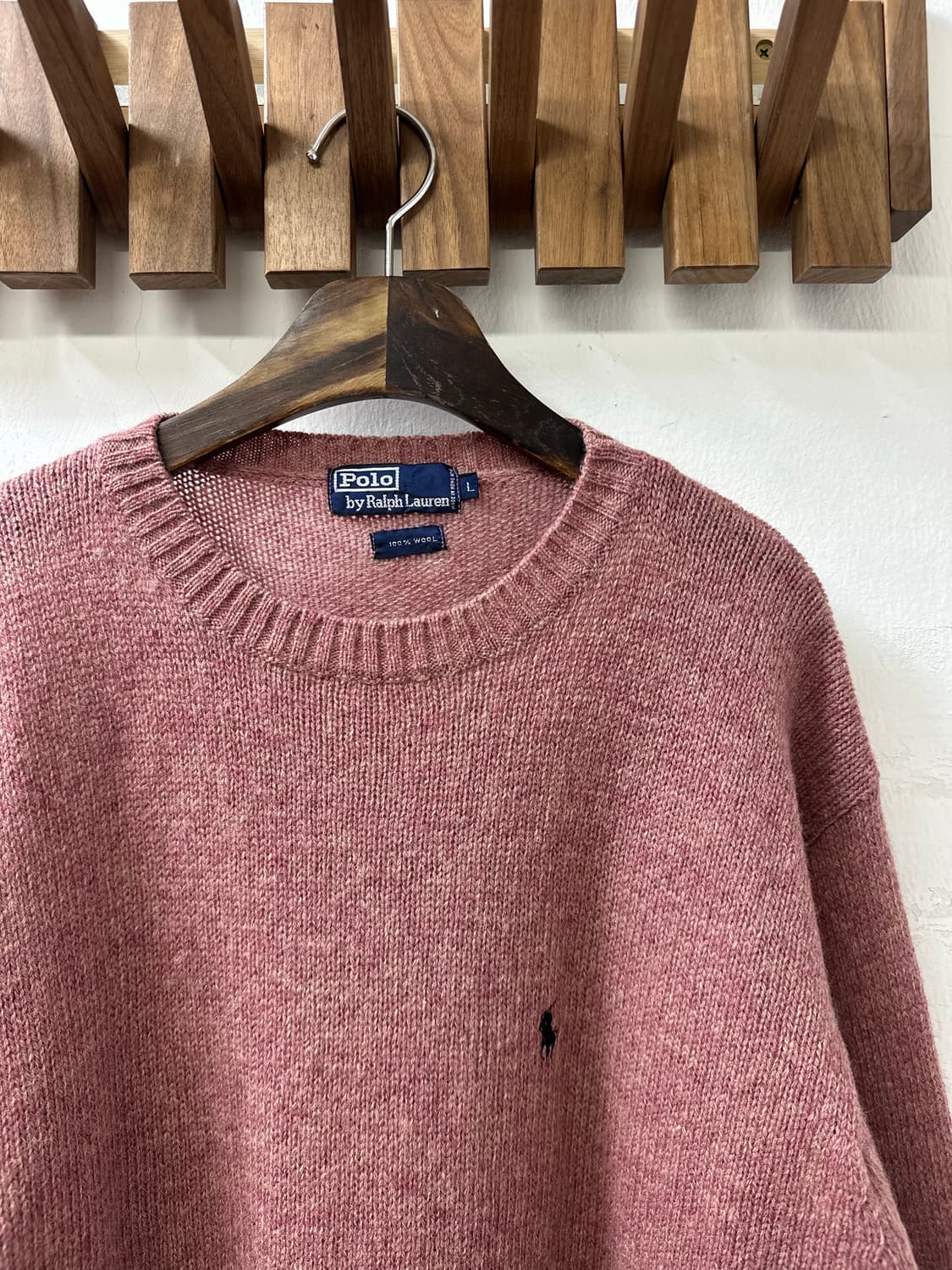 POLO Ralph Lauren 포니 로고 자수 울 100% 크루넥 니트 상품이미지2